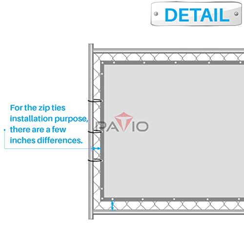 Patio Fence Privacy Screen 8'x50', Pergola Shade Cover Canopy Sun Block,180 GSM, 90% Privacy Blockage (Light Gray)