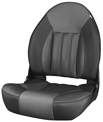 Tempress ProBax Orthopedic Folding High Back Boat Seat (White/Blue/Carbon)