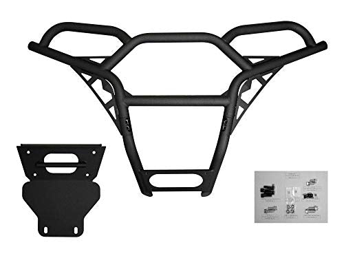 SuperATV Sport Front Brush Guard Bumper for Polaris RZR 570 (2012+) - Wrinkle Black