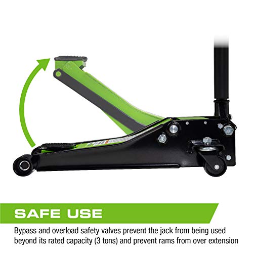 Arcan 3 Ton Low Profile Quick Rise Steel Floor Jack XL3000A