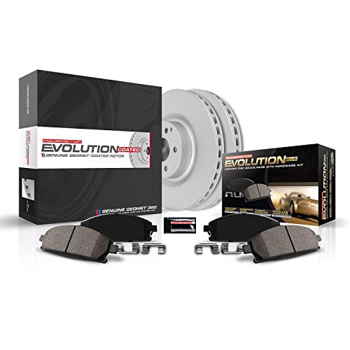 Power Stop CRK3167 Coated Brake Rotor & Ceramic Brake Pads- front