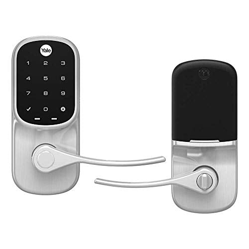 Yale Assure Lever - Connected by August - Wi-Fi/Bluetooth Touchscreen Lever Lock - Works with August app, Amazon Alexa, Google Assistant, HomeKit, Airbnb and More - Satin Nickel