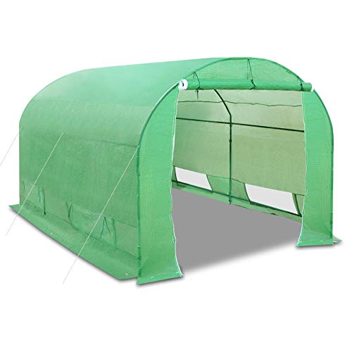 Strong Camel Portable Large Walk in Greenhouse Outdoor Tunnel Garden Plant Hot House (12'X7'X7'(2))