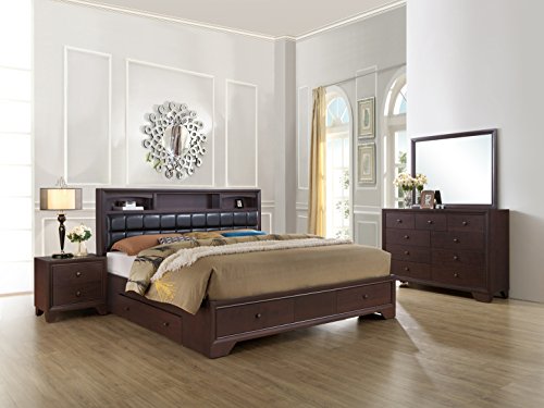 Global Furniture USA KB Noma Bed, King, Merlot