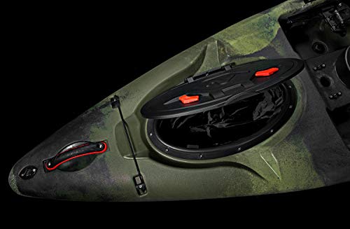 Vibe Kayaks Sea Ghost 130 13 Foot Angler Sit On Top Fishing Kayak (Blue Camo) with Adjustable Hero Comfort Seat