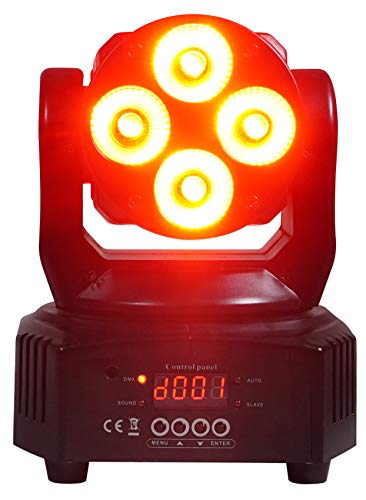 2 Rockville RockOn-7 40w RGBW Moving Head DMX Spot Beam Stage Club Lights+Remote