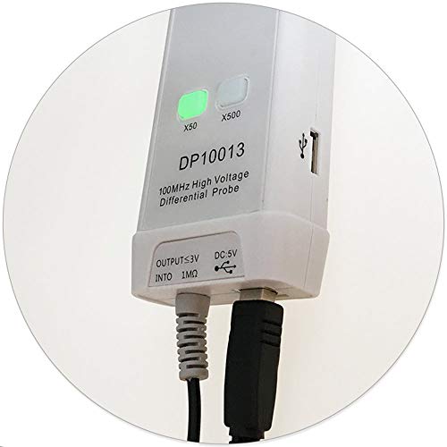 Micsig DP10013 High Voltage Differential Probe 1300V 100MHz 3.5ns Rise Time 50X/500X Attenuation, Tektronix P5200A P5205A P5210A