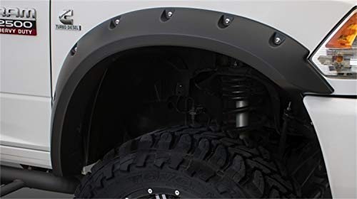 Bushwacker 50921-02 Matte Black Dodge Ram Pocket Style Fender Flare, Set of 4 (Max Coverage)