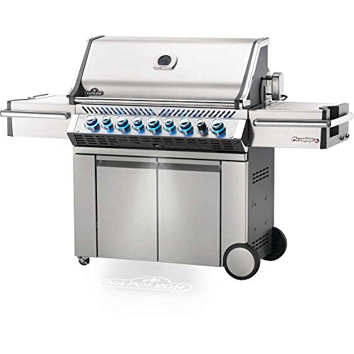 Napoleon PRO665RSIBPSS-3 Prestige PRO665 with Rear and Side Infrared Burners Propane Gas Grill, 665 sq.in, Stainless Steel