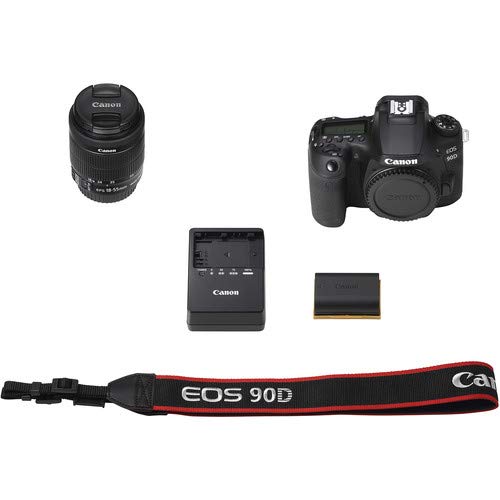 Canon EOS 90D DSLR Camera EF-S 18-55mm Tamron 70-300mm Lens 500mm & 650-1300mm Telephoto Preset Lens Wide Angle Accessory Bundle