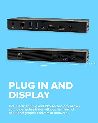 VisionTek VT4800 Dual Display Thunderbolt 3& USB-C Universal Docking Station w/ 60W Power Delivery, 901292