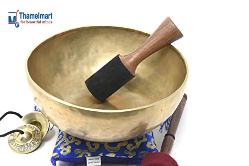 11 inch Hand Hammered Tibetan Singing Bowl for Master Chakra Healing Meditation Sound Bath and Mindfulness