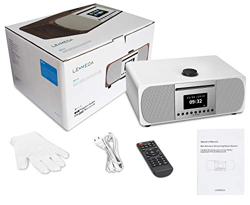 LEMEGA All-in-One 35W Stereo Speaker W/ Internet FM Digital Radio CD Player Bluetooth Built-in Subwoofer USB Aux & TFT Colour Display
