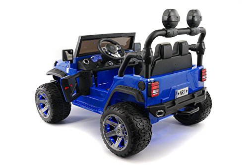 Moderno Kids Explorer 2Seater 12V Power Children Ride-On Car Truck w/ R/C Parental Remote Blue