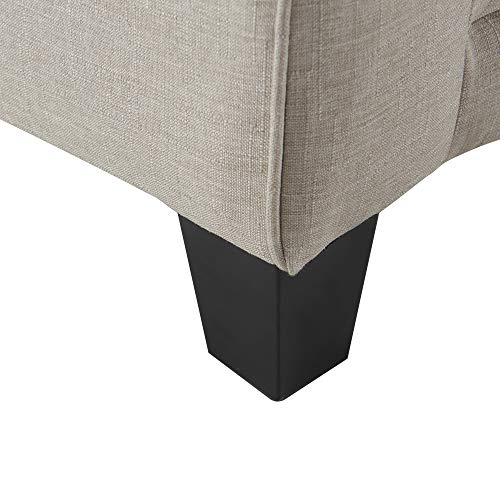 Serta Palisades Upholstered Sofas for Living Room Modern Design Couch, Straight Arms, Soft Fabric Upholstery, Tool-Free Assembly, 73", Light Gray