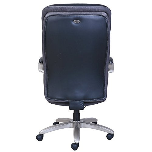 Serta Smart Layers Hensley Bonded Leather Big & Tall High-Back Chair, Black/Silver
