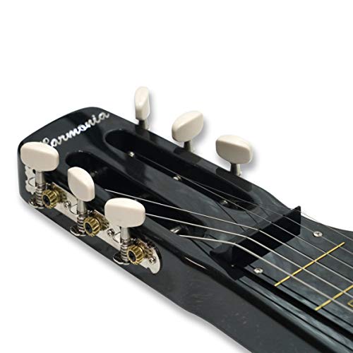 Lap Steel Guitar 6 Steel String, Metallic Black Finish