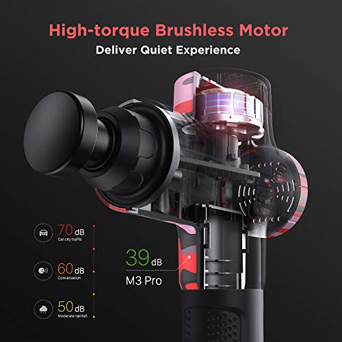 Massage Gun Muscle Neck Back Massager Deep Tissue Percussion Handheld Shoulder Massager Super Quiet Brushless Motor, opove M3 Pro Camouflage Red