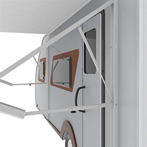 ALEKO RVAW12X8BLK11 Retractable RV or Home Awning 12 x 8 Feet Black Fade