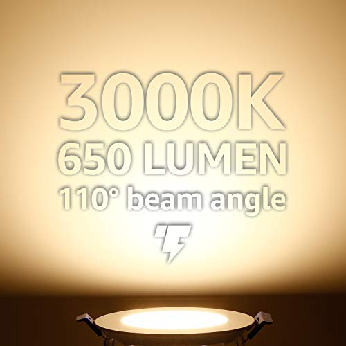 TORCHSTAR Essential Series 16-Pack 10W 4 Inch Recessed Lighting, Dimmable Ultra-Thin Ceiling Light, ETL and Energy Star Listed Can-Killer, 3000K Warm White, 80W Eqv, 5 Years Warranty
