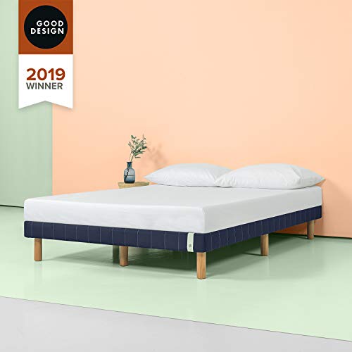 Zinus 11 Inch Quick Snap Standing Mattress Foundation/Low profile Platform Bed/No Box Spring needed, Navy, Twin XL