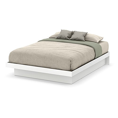 South Shore Basic Platform Bed with Molding, Full 54-Inch, Pure White