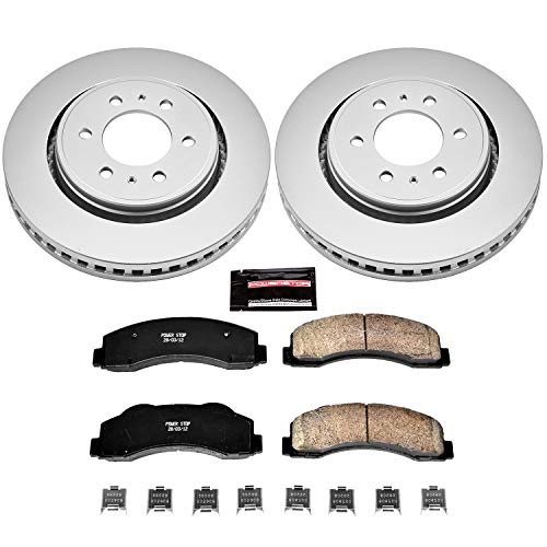 Power Stop CRK3167 Coated Brake Rotor & Ceramic Brake Pads- front