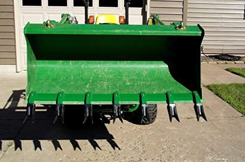 JD Green 73 Inch Heavy Duty Bucket Tooth Bar for Sub-Compact Tractor No Drilling Required | Heavy Duty Design by Heavy Hitch | Made in USA