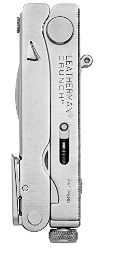 LEATHERMAN, Crunch Multitool with Folding Locking Pliers and Pin Vise, Stainless Steel with Nylon Sheath (FFP)
