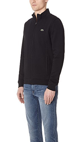 Lacoste Men's Sport Full Zip Fleece Sweatshirt, Black, Small