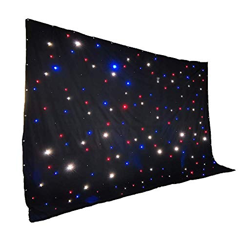 LED Background 3mx4m Fire Retardant RGBW LED Star Cloth DMX Control Star Curtain For Wedding Party Band DJ Event Stage Show