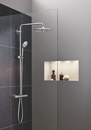 Grohe 26128001 Euphoria 2.5 Gpm Shower System with Thermostat for Wall Mount, Starlight Chrome