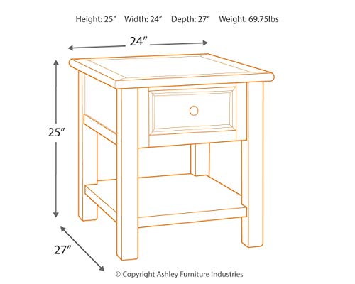 Signature Design by Ashley Bolanburg Rectangular End Table Two-tone