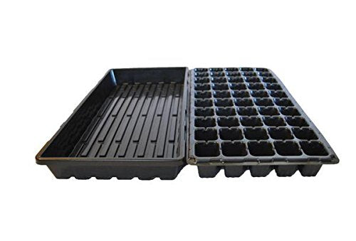 Extra Strength Seed Starter Kit, 10 Pack Combo, 10 of Each - 1020 Tray, Humidity Dome, 50 Cell Plug Tray