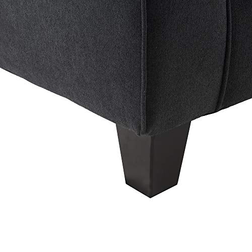 Serta Palisades Upholstered Sofas for Living Room Modern Design Couch, Straight Arms, Soft Fabric Upholstery, Tool-Free Assembly, 78", Charcoal