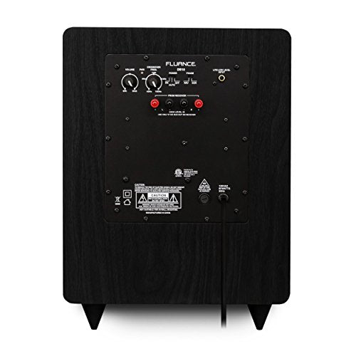 Fluance Elite Series Surround Sound Home Theater Speaker 5.1 Channel Including 3-Way Floorstanding, Center Channel & DB10 Subwoofer Black Ash