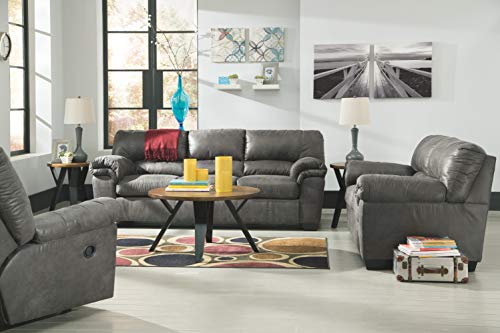 Signature Design by Ashley - Bladen Contemporary Plush Upholstered Rocker Recliner, Slate Gray
