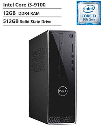New Dell Inspiron 3471 Small Form Mini Desktop 12GB DDR4 RAM 512GB M.2 SATA SSD 802.11bgn + Bluetooth 4.0 HDMI VGA, DVD-RW Win 10