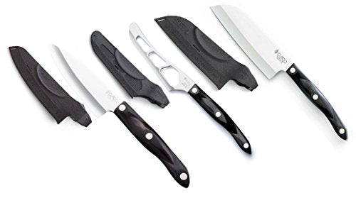 Cutco Knives with Micro Fiber Polishing Cloth. 6-Pc Specialty Knife & Sheath Set