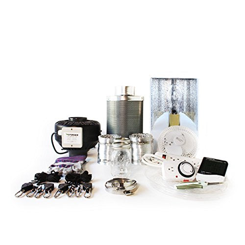 The Bud Grower Complete Indoor Grow Kit with Fan, Soil, 24"x24"x60" Hut - Everything You Need to Grow Plants Inside