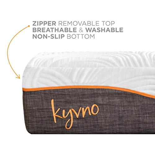 Kyvno 12" Gel-Cooling Premium Memory Foam Mattress Adjustable Bed Frame Combo, Wireless Remote, Zero Gravity, TV/PC Position, Medium Firm, CertiPUR-US Certified (Split King)
