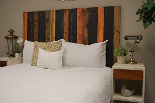 Cabin Mix Headboard King Size, Hanger Style, Handcrafted. Mounts on Wall. Easy Installation