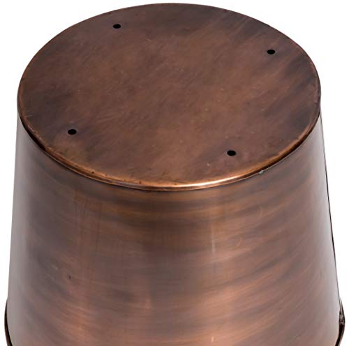 Large Outdoor Planters H Potter Tall Planter with Tray Indoor Copper Flower Pots Decorative Weather Resistant Garden Urn Deck Patio Plants Herbs Flowers Entryway Hallway Porch