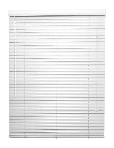 Custom Made 1" Aluminum Mini Blinds - Customize to 1/8 of an Inch - White Grey Black Brown Red Blue (72 1/8" Thru 82" Wide to 90 1/8" Thru 96" Long)