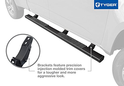 Tyger Auto Riser Compatible Chevy Silverado Sierra 1500 & 2020 2500/3500HD Crew Cab 4in Running Boards Side Step Rails Nerf Bars