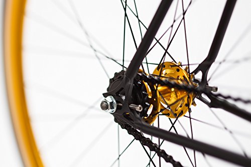 Big Shot Bikes Single Speed or Fixed Gear Custom Fixed Gear Bikes Matte Black & Gold Accents