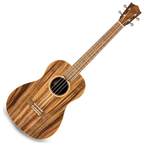 Lanikai ACST-B Solid Top Acacia Baritone Ukulele Bundle w/Bag, Stand, Cloth, and