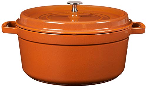 STAUB 11026806 Cast Iron Round Cocotte, 5.5-quart, Burnt Orange
