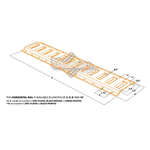 Five 8-ft E Track Tie-Down Rail Powder Coated Steel ETrack Horizontal Pack Of 5 Bolt-On For Cargo Pickups Trucks Trailers Vans