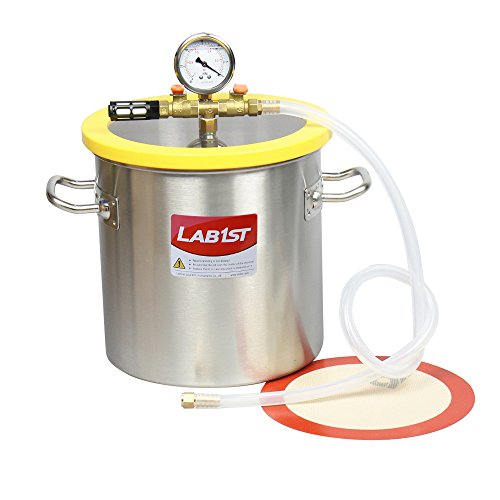 lab1st 3 Gallon Vacuum Chamber and 5 CFM Pump Kit for Degassing Silicone Epoxy